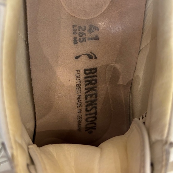 BIRKENSTOCK Sz 41 or 10 Bend Low White Lace-Up Leather Sneakers - Picture 11 of 11